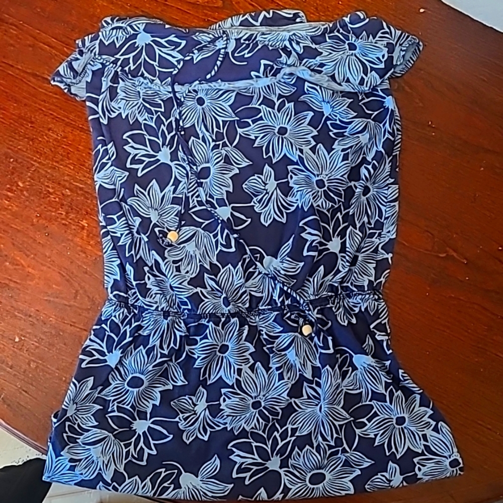 Blue floral dress
